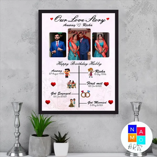 Wood_Customized_Love_Story_Rectangular_Wall_Mount_Photo_Frame_Gift_For_Anniversary_Birthday_Wife_Husband_Sister_Brother_Someone_Special_Couple_T1_Black_30_X_20_Cm