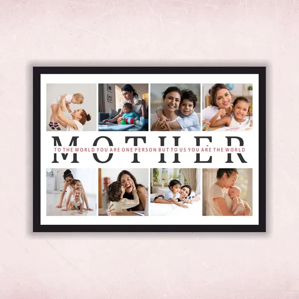 Engineered_Wood_Customized_Mother_Photo_Collage_Wall_Mount_Rectangular_Photo_Frame_Anniversary_Birthday_Wife_Husband_Sister_Brother_Gift_A4_9x12_Inch_C031_Black