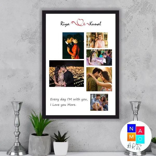 Engineered_Wood_Customised_Photo_Collage_Wall_Mount_Rectangular_Photo_Frame_Gift_For_Anniversary_Birthday_Wife_Husband_Sister_Brother_Someone_Special_Couple_A4_9x12_Inch_C016_Black