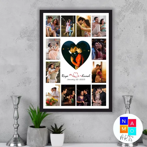 Engineered_Wood_Customised_Photo_Collage_Wall_Mount_Rectangular_Photo_Frame_Gift_For_Anniversary_Birthday_Wife_Husband_Sister_Brother_Someone_Special_Couple_A4_9x12_Inch_C013_Black