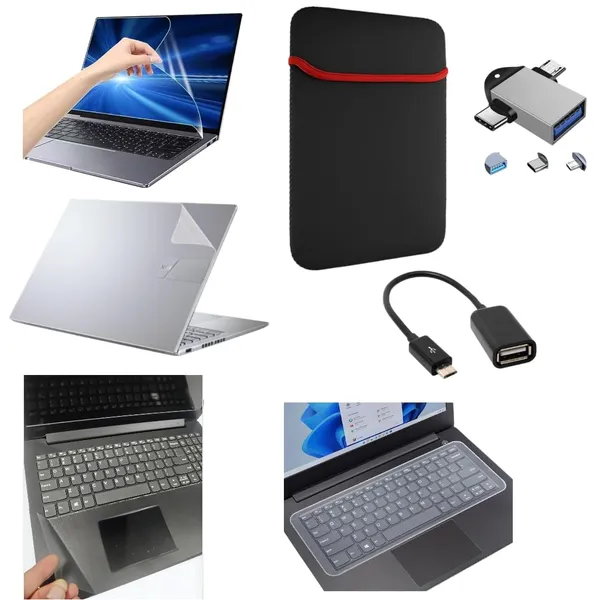 7_In_1_Laptop_Screen_Guard_Keyguard_Body_Skin_Trackpad_Laptop_Sleeve_2_In_1_Otg_With_Micro_Usb_Otg_Anti_Dust_Scratch_Resistant_And_Bubbleproof_Full_Protection_Accessories_14_1_Inch