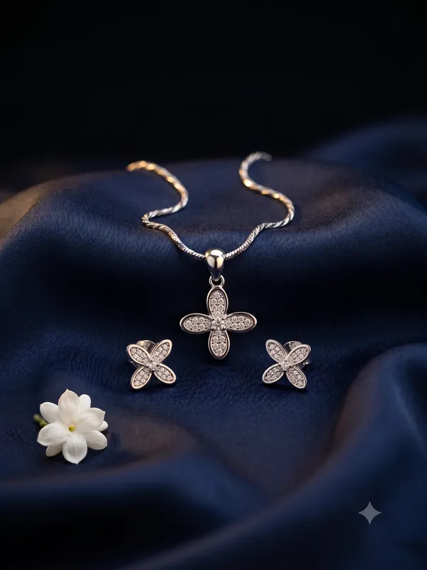 925Silver_Women_Chain_&_Pendent_Set