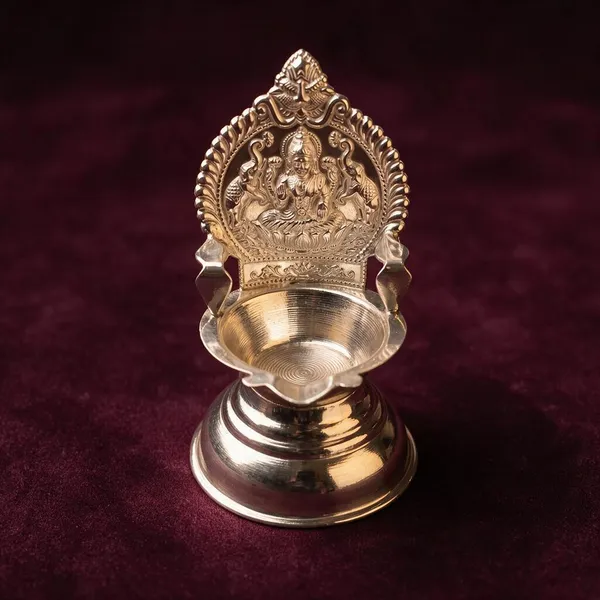 Pure_Silver_Single_Kamakshi_Diya/Deepa_With_Hallmark
