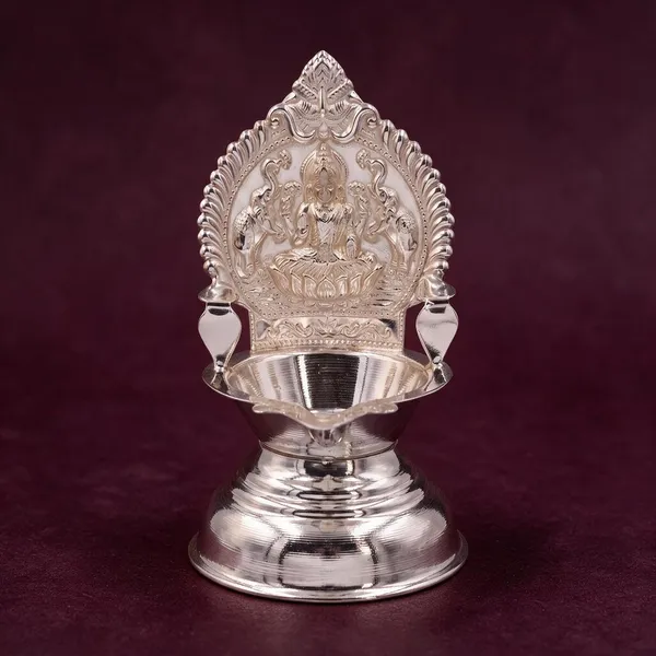 Pure_Silver_Single_Kamakshi_Diya/Deepa_With_Hallmark