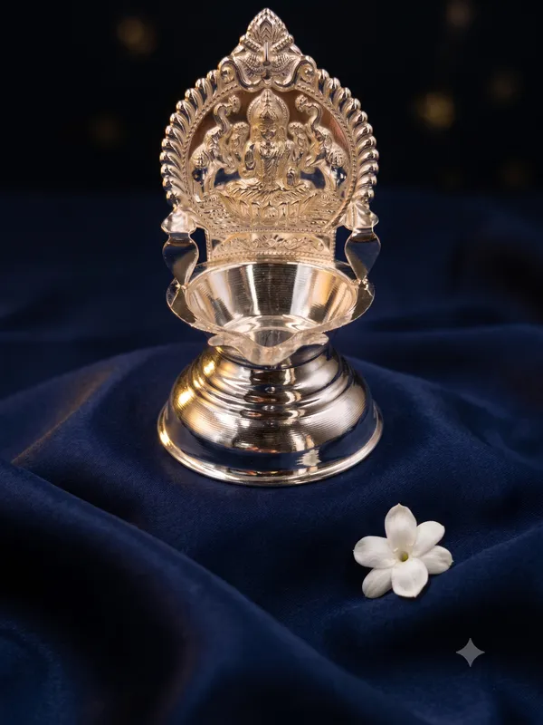 Pure_Silver_Single_Kamakshi_Diya/Deepa_With_Hallmark