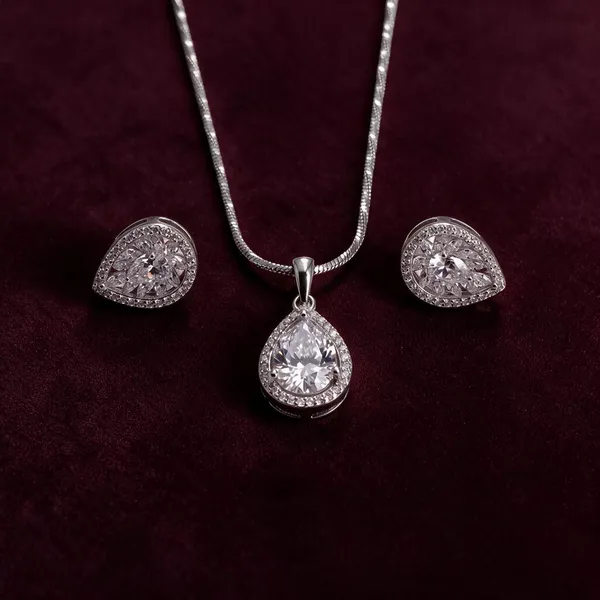 925_Silver_Women_Chain_&_Pendent_Set