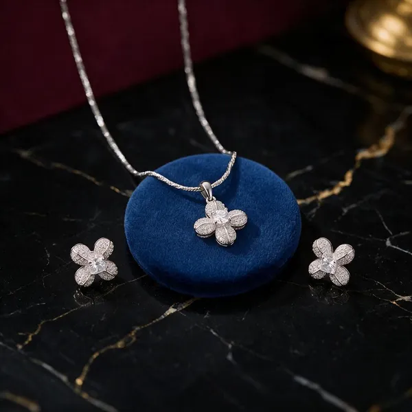 925_Silver_Women_Chain_&_Pendent_Set