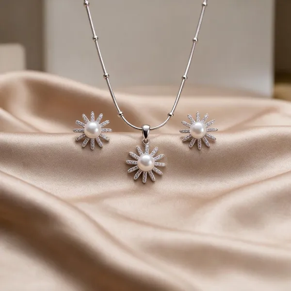 925_Silver_Women_Chain_&_Pendent_Set