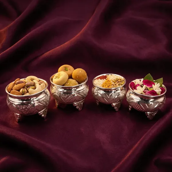 Pure_Silver_Pair_Combo_Prasadam_Bowl_With_Spoon_With_Hallmark