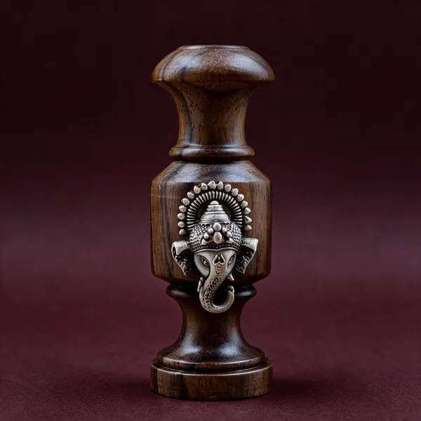 Pure_Silver_Agarabatti/Flower_Stand_With_Wooden