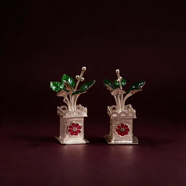 Pure_Silver_Tulasi_Plant_For_Spirutual