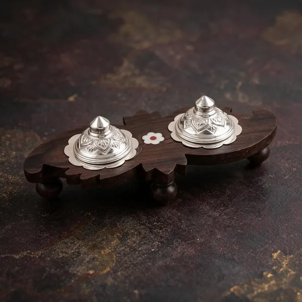 Pure_Silver_2-1_Kumkum_Set_With_Cap_With_Wooden_Base