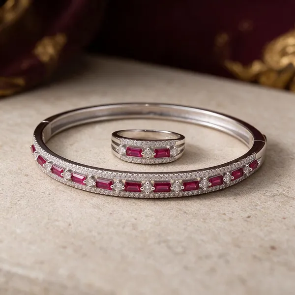 925_Silver_Women_Bracelet_&_Ring_Collection