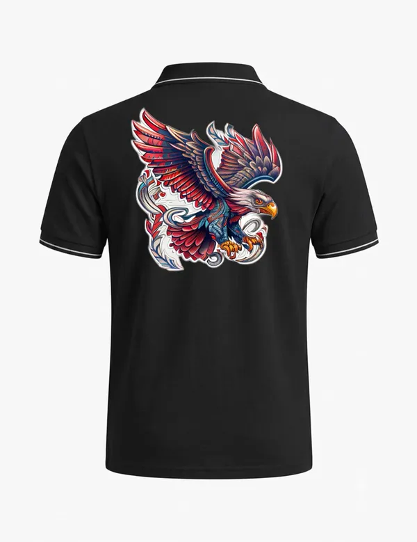 Black_Cotton-Polyester_Regular_Fit_Multicolour_Eagle_Graphic_Polo_T-Shirt_For_Unisex