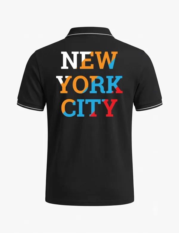 Black_Cotton_Blend_Casual_Graphic_Polo_T-Shirt_For_Unisex