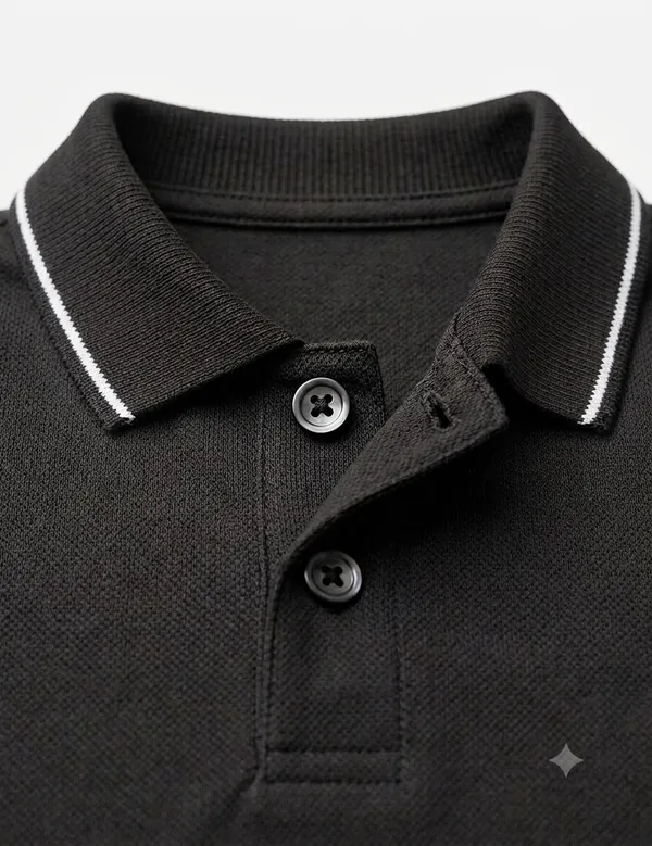 Black_Cotton_Blend_Graphic_Print_Polo_T-Shirt_For_Unisex