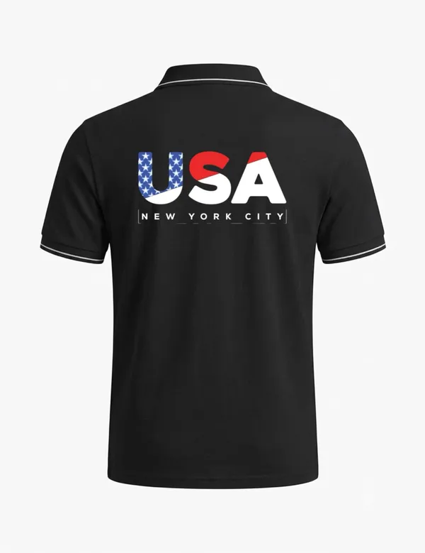 Black_Cotton_Blend_Regular_Fit_Graphic_Polo_T-Shirt_For_Unisex