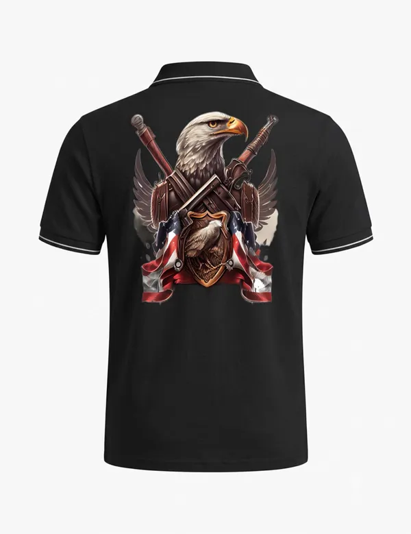 Black_Cotton_Blend_Eagle_Graphic_Regular_Fit_Polo_T-Shirt_For_Unisex