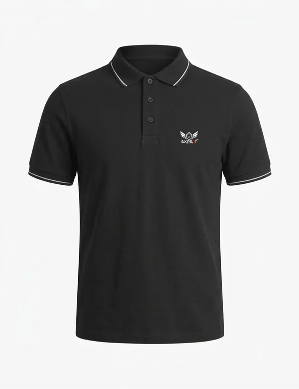 Black_Cotton-Polyester_Regular_Fit_Polo_T-Shirt_For_Unisex