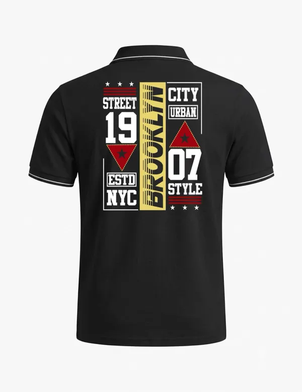Black_Cotton_Blend_Graphic_Polo_T-Shirt_For_Unisex