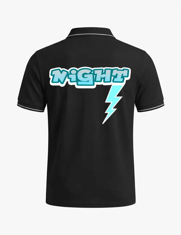 Black_Cotton_Blend_Regular_Fit_Lightning_Graphic_Polo_T-Shirt_For_Unisex