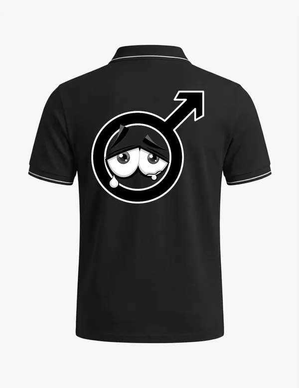 Black_Cotton_Blend_Regular_Fit_Monochrome_Graphic_Polo_T-Shirt_For_Unisex