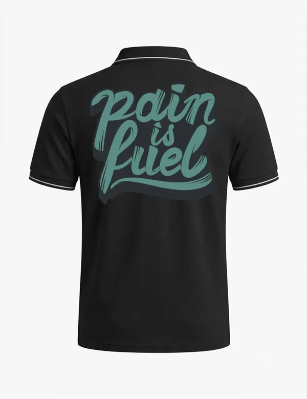 Black_Cotton_Blend_Slogan_Graphic_Polo_T-Shirt_For_Unisex