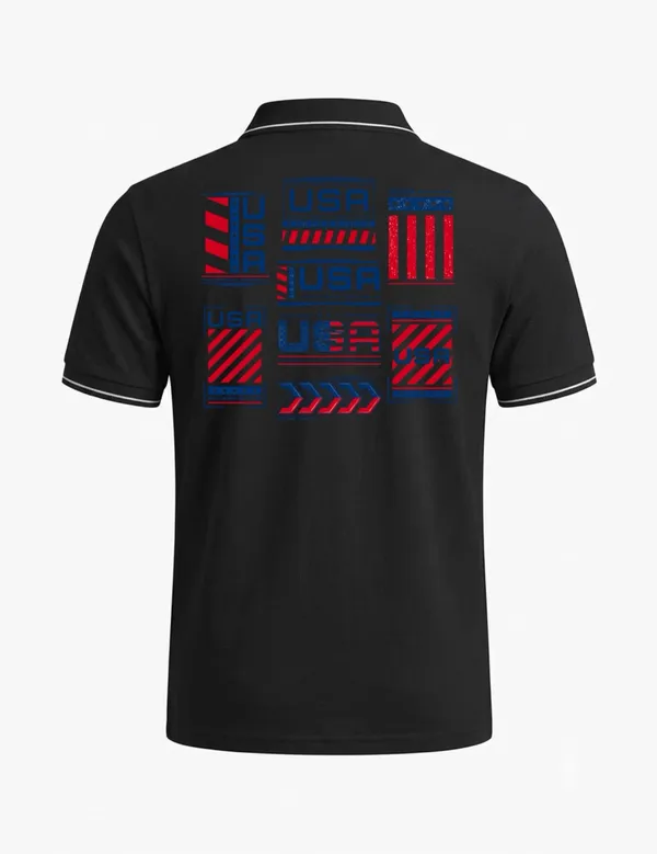 Black_Cotton_Blend_Regular_Fit_Polo_T-Shirt_For_Unisex