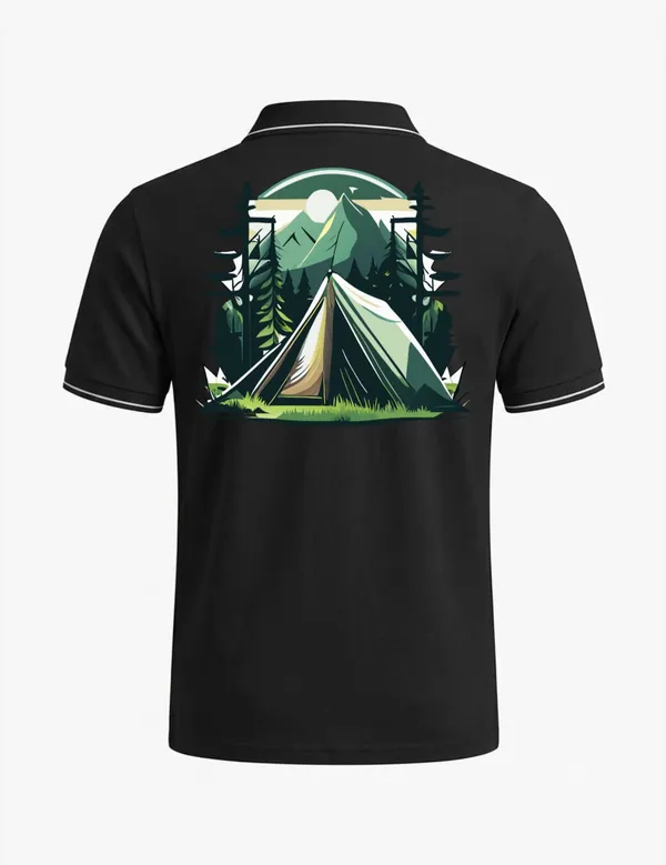 Black_Cotton_Blend_Relaxed_Fit_Mountain_Graphic_Polo_T-Shirt_For_Unisex