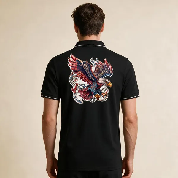 Black_Cotton-Polyester_Regular_Fit_Multicolour_Eagle_Graphic_Polo_T-Shirt_For_Unisex