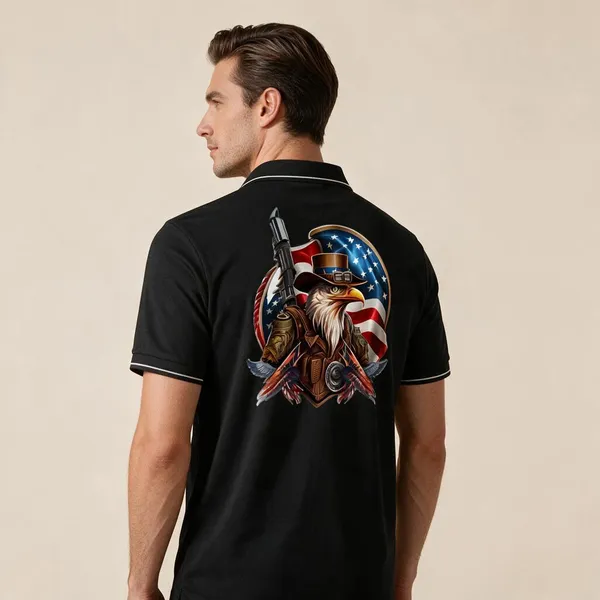 Black_Cotton_Blend_Printed_Polo_T-Shirt_For_Unisex