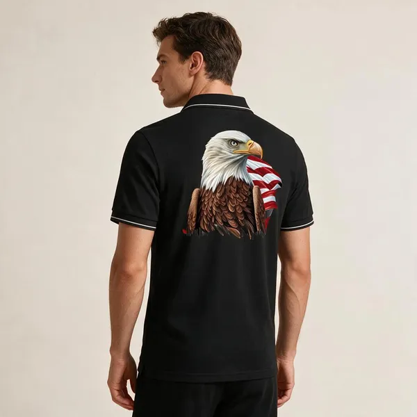 Black_Cotton_Blend_Front_Graphic_Polo_T-Shirt_For_Unisex