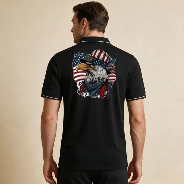 Black_Cotton_Blend_Eagle_Flag_Graphic_Polo_T-Shirt_For_Unisex
