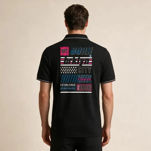 Black_Cotton_Blend_Urban_Typography_Graphic_Polo_T-Shirt_For_Unisex