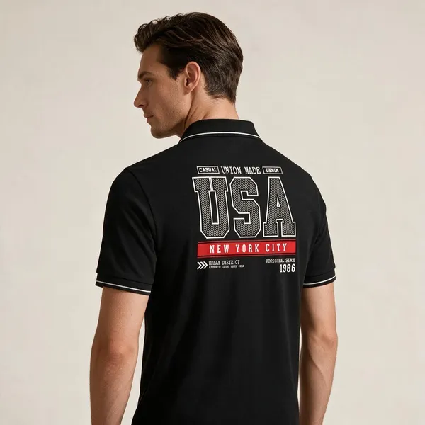 Black_Cotton_Blend_Nyc_Graphic_Polo_T-Shirt_For_Unisex