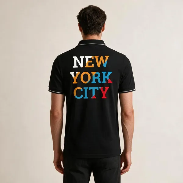Black_Cotton_Blend_Casual_Graphic_Polo_T-Shirt_For_Unisex
