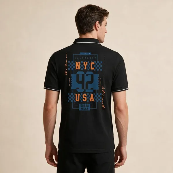Black_Cotton_Blend_Graphic_Polo_T-Shirt_For_Unisex