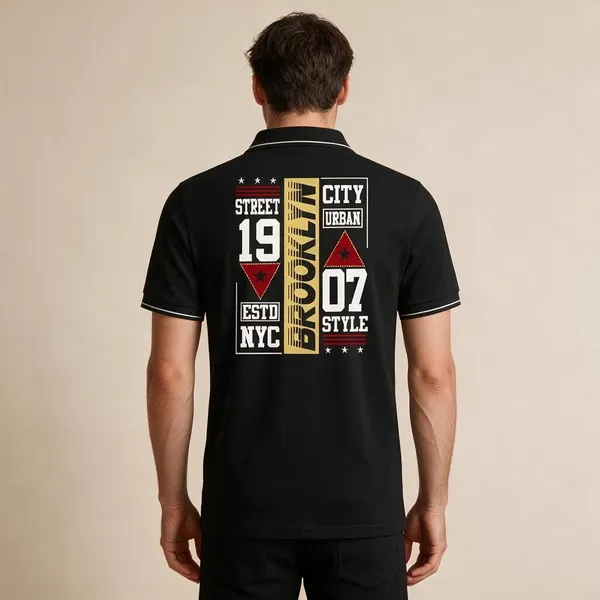 Black_Cotton_Blend_Graphic_Polo_T-Shirt_For_Unisex