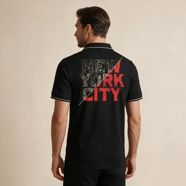 Black_Cotton_Blend_Printed_Polo_T-Shirt_For_Unisex