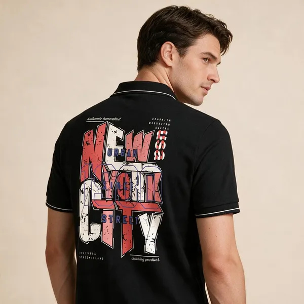 Black_Cotton_Blend_Graphic_Polo_T-Shirt_For_Unisex