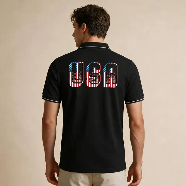 Black_Cotton_Blend_Graphic_Polo_T-Shirt_For_Unisex