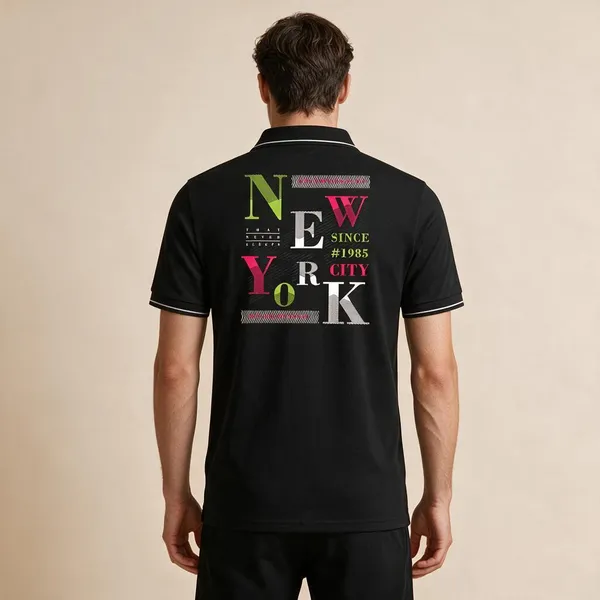 Black_Cotton_Blend_Multicolour_Graphic_Polo_T-Shirt_For_Unisex