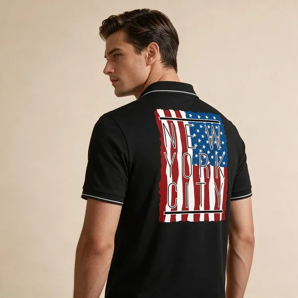 Black_Cotton_Blend_Nyc_Flag_Graphic_Polo_T-Shirt_For_Unisex