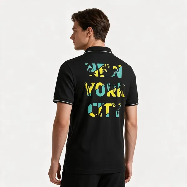 Black_Cotton_Blend_Multicolour_Nyc_Graphic_Polo_T-Shirt_For_Unisex