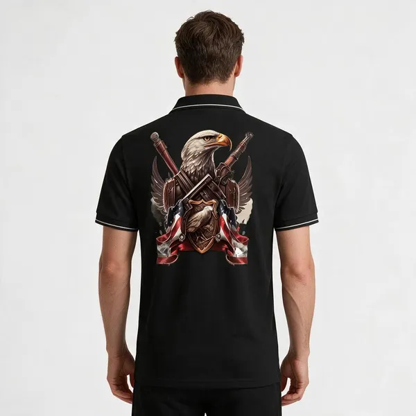 Black_Cotton_Blend_Eagle_Graphic_Regular_Fit_Polo_T-Shirt_For_Unisex