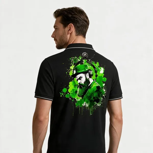 Black_Cotton-Polyester_Character_Graphic_Polo_T-Shirt_For_Unisex