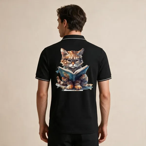 Black_Cotton_Blend_Graphic_Polo_T-Shirt_For_Unisex