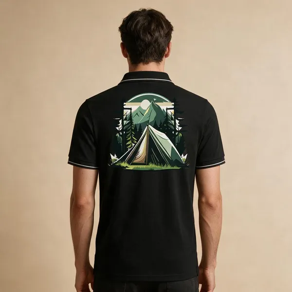 Black_Cotton_Blend_Graphic_Polo_T-Shirt_For_Unisex