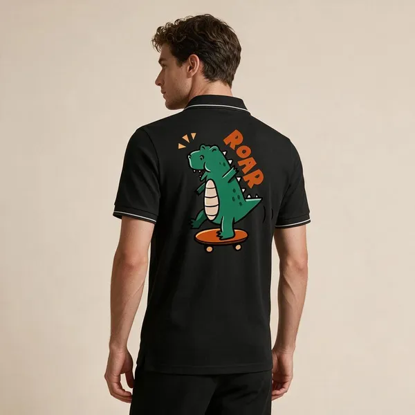 Black_Cotton_Blend_Graphic_Polo_T-Shirt_For_Unisex