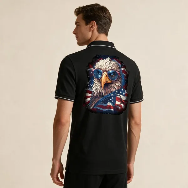 Black_Cotton_Blend_Graphic_Polo_T-Shirt_For_Unisex